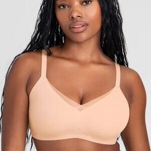 NWOT HoneyLove Nude 24/7 Unlined Wireless Crossover Bra Size 2X or XXL MSRP $69